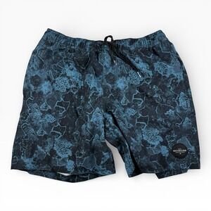 Quicksilver Swim Trunks Mens Volley Shorts Blue Board Shorts Lined Medium
